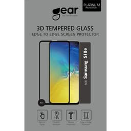 GEAR Panssarilasi 3D Kumi Samsung S10e Edge to Edge Musta sis. kehys