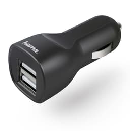 HAMA Laturi 12/24V 2xUSB 2,4A Black