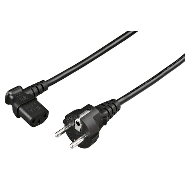 HAMA Strömkabel Vinklad PC Svart 5m