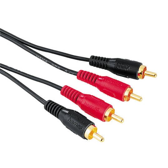HAMA Audio Kabel 2 Phono-2 Phono 10,0m Guldbelagt ST