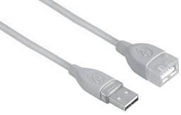 HAMA Kabel USB 2.0 Förlängning Skärmad Grå 1.8m