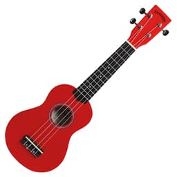 Santana sopran ukulele red, high gloss, incl. Bag