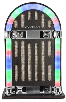 Genopladelig vintage jukebox m. Bluetooth