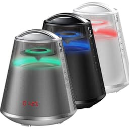 LED belyst bluetooth højttaler, 100W Sølv