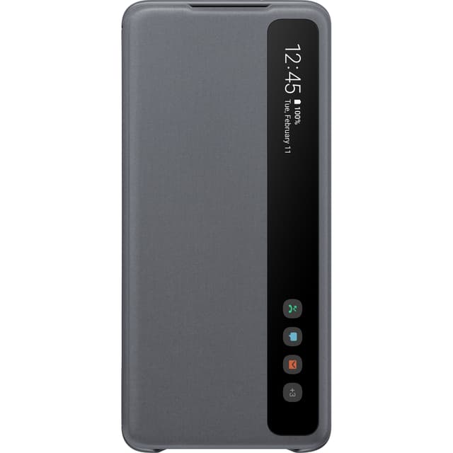 Galaxy S20 Plus Clear View fodral (grått)