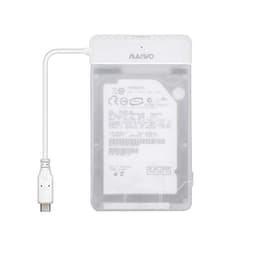 Maiwo K104G1 5Gbps USB3.1 Gen1 til 2,5 "HDD / SSD 12.5mm SATA III adapter med 10cm C USB-kabel og gennemsigtig plast kabinet