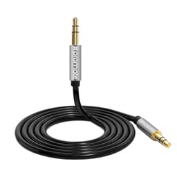 Promate AUXKIT universelle stereo lydkabel, stereo Y-splitter og stereo audio kabel extender 3 i 1 sæt 1m sort