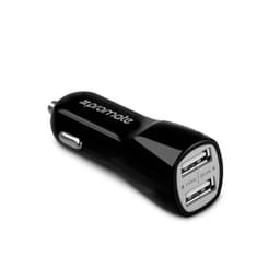 Promate VIVID.BLACK oplader dobbelt USB-porte En 5V / 2,4a 3,1A alt sort Input DC 12-24V sort
