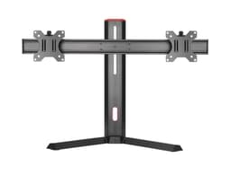 Skärmstativ för dubbla skärmar 17-27 tum med spiralfjäder, lutbar, roterbar och vridbar, max vikt per skärm 7kg, VESA 75x75,100x100