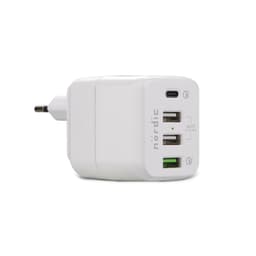 NÖRDIC 45W 4Ports Oplader 1xUSB C 45W Power Delivery og 1xUSB En 18W Quick Charger 3,0 2xUSB A 15V