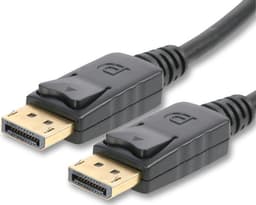 NÖRDIC Displayport till Displayport kabel ver 1.2 UHD 4Kx2K i 60Hz 21,6Gbps dubbelskärmad 1,5m Ren koppar 99,99%