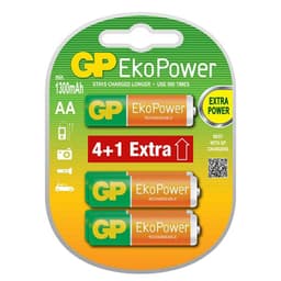 GP EkoPower uudelleenladattavat AA paristot (5kpl)