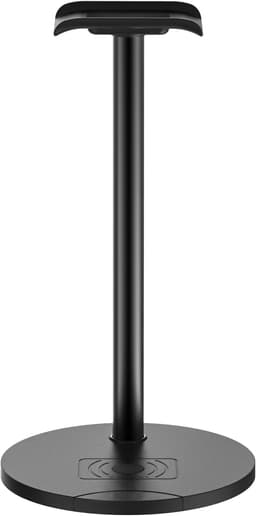 Essentials headset-stander med QI-opladning (aluminium)