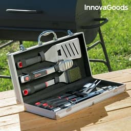 Väska med professionella grilltillbehör innovagoods (11 delar)