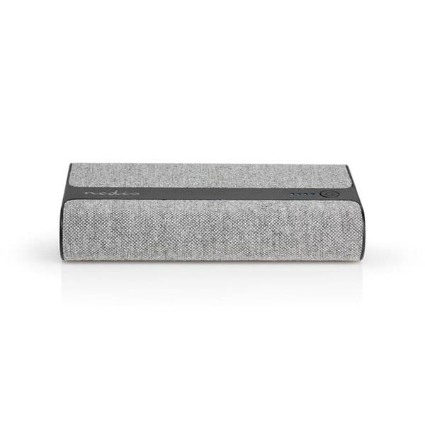 Nedis Powerbank med tyg 10000mAh 2xUSB 2A Grå - Elgiganten
