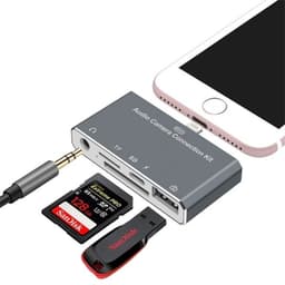 Usb kortlæser  5i1  Adapter til iPhone - SD / 3,5mm Type-C