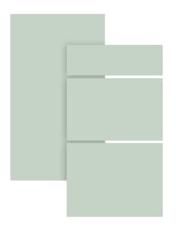 Trend Light Green Lådfront till köket 50x18