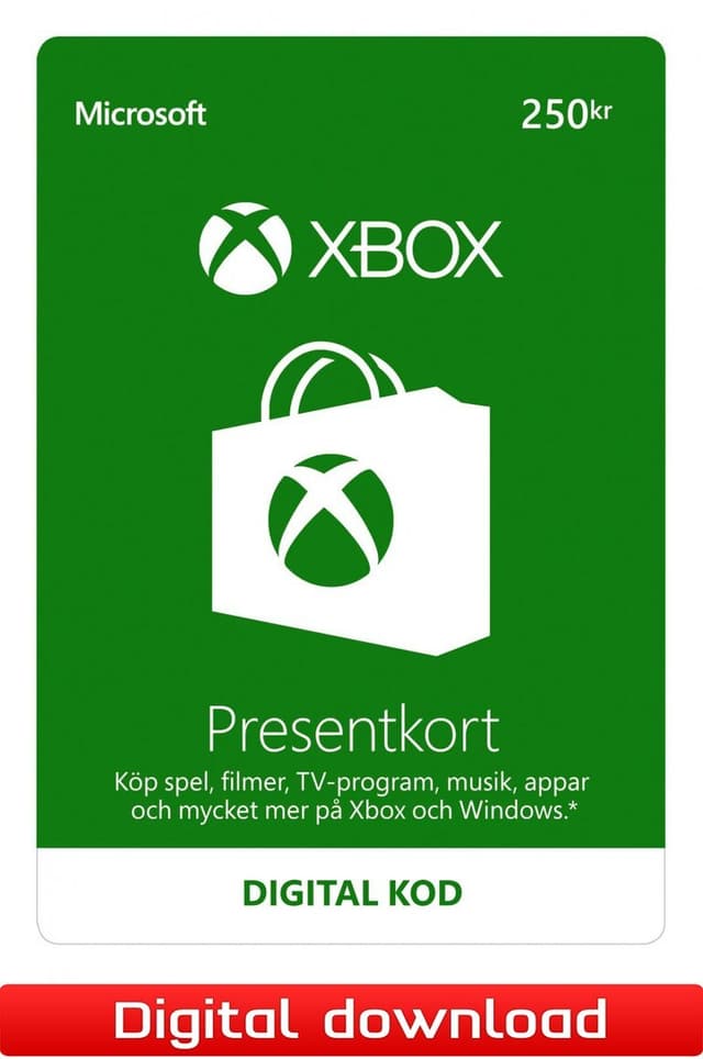 Xbox Live presentkort 250 SEK