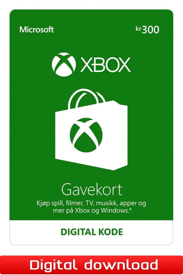Xbox Live gavekort 300 NOK