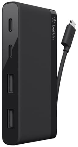 Belkin USB-C Hubb med 4 portar (svart)