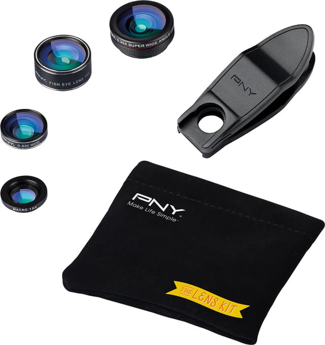 PNY 4-i-1 objektivkit til smartphones (sort)