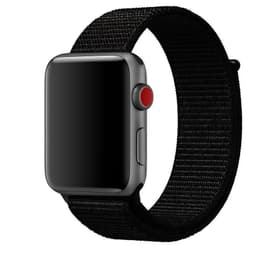 Armbånd til Apple Watch, 42 mm - Nylon velcro - sort