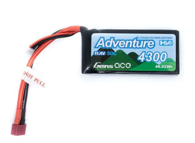 3s  4300mAh - 50C - Gens Ace Adventure HV Deans