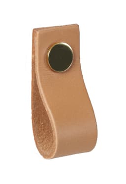 Epoq Cuoio nahkainen nuppi (beige/messinki/kromi)