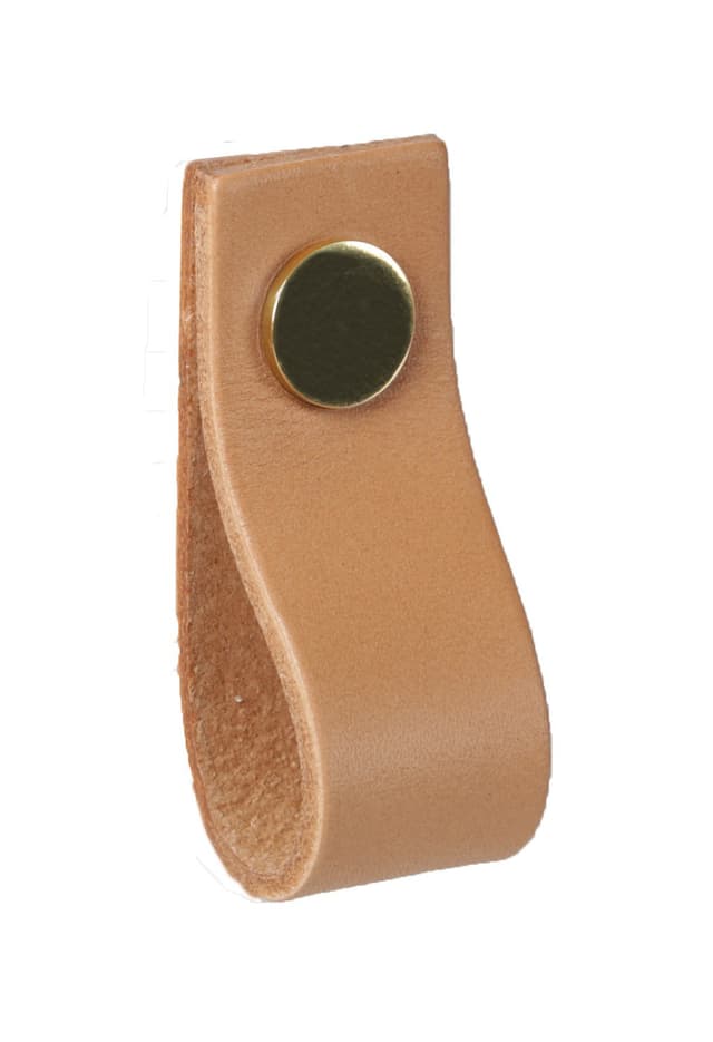 Epoq Cuoio skinnknott (natur/messing/krom)
