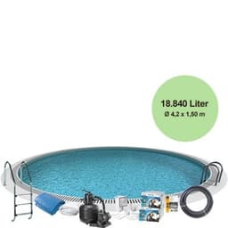 Familjepool – nedgrävd poolpaket swim & fun 18.840 liter och extra djup