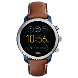 Fossil Q Explorist gen. 3 smartklokke (stål/brunt skinn)