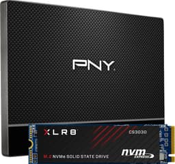 PNY CS 900 SSD (480 GB) + PNY XLR8 CS3030 M.2 NVMe SSD (500 GB)