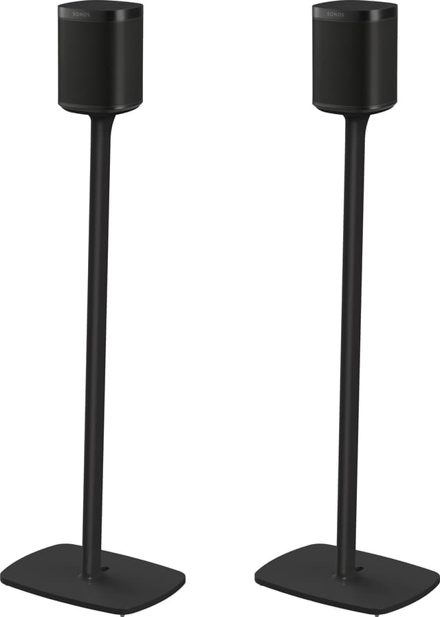 Flexson gulvstander til Sonos One/Play:1 højttaler - par (sort)