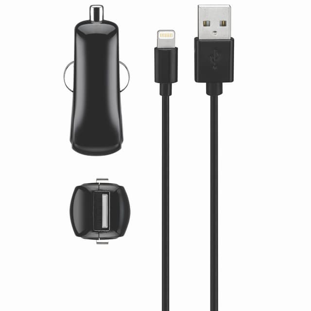 Goji Car Charger 2.4A Lightning Black