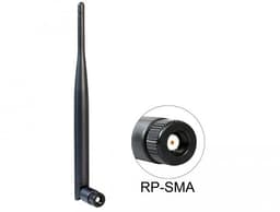DeLOCK WLAN antenn rundstrålande 802.11b/g/n/ac RP-SMA 4-5 dBi omnidirectional