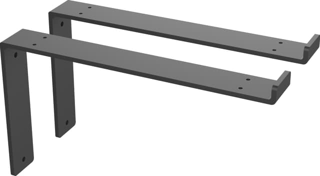 Epoq Classic hylleknekter 30 cm, 2 stk. (sorte)