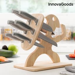 Knivset med trähållare spartan innovagoods 7 delar