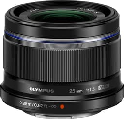 Olympus Zuiko 25mm f/1.8 fastobjektiv (sort)