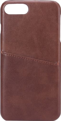 Onsala iPhone 6 Plus/7 Plus/8 Plus skinndeksel med kortlomme (brun)