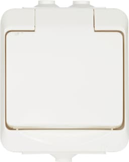 Nordic Quality Surface Type enkelt vägguttag med lock