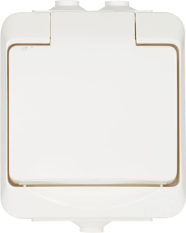 Nordic Quality Surface Type enkelt vägguttag med lock