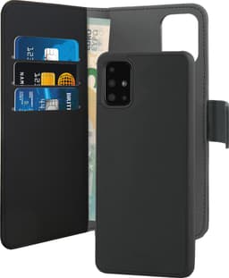 Puro 2-i-1 lommebokdeksel til Samsung Galaxy A71 (sort)