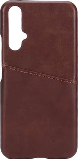 Onsala Huawei nova 5T skinndeksel med kortlomme (brun)