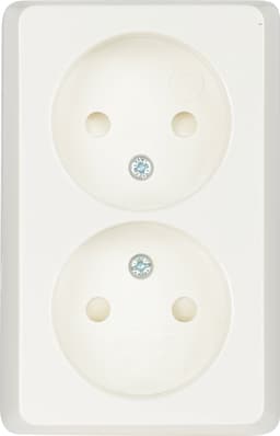 Nordic Quality påvegg dobbel stikkontakt