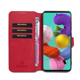 DG-Ming Lompakkokotelo 3-kortti Samsung Galaxy A51 (SM-A515F)  - punai