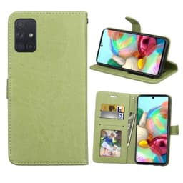 Lompakkokotelo 3-kortti Samsung Galaxy A71 (SM-A715F)  - vihreä