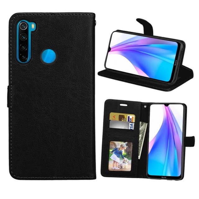 Lommebokdeksel 3-kort Xiaomi Redmi Note 8T  - Svart