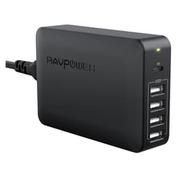 RAVPower 5-port 60W USB-C PD USB Hub, Musta