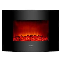 Dekorativ och elektrisk öppen spis för vägg cecotec warm 2200 curved flames 2000w svart
