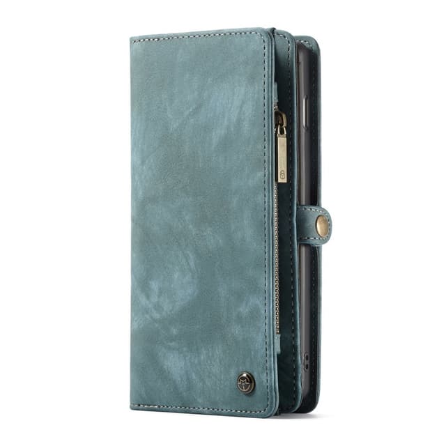 CASEME Samsung Galaxy S10+ Retro läder plånboksfodral - Blå